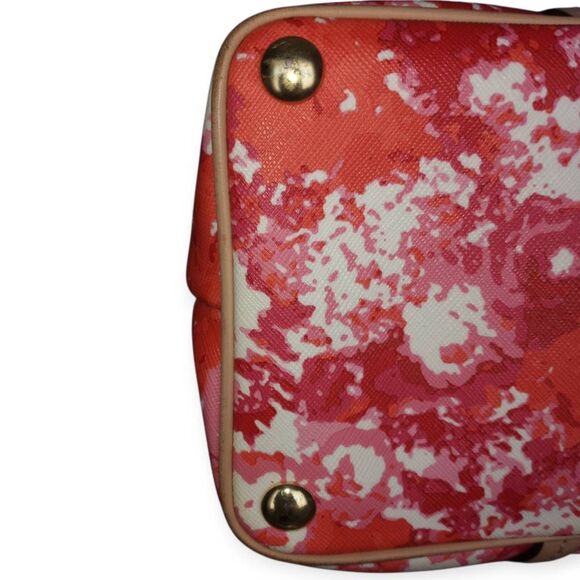 Coach Peyton Floral Cora Domed Satchel, Pink & Red #F31341 EUC. - Picture 8 of 12